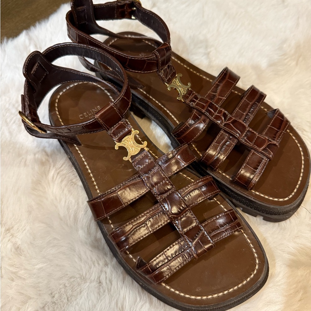 Celine Triomphe Gladiator Sandals - Picture 4 of 4